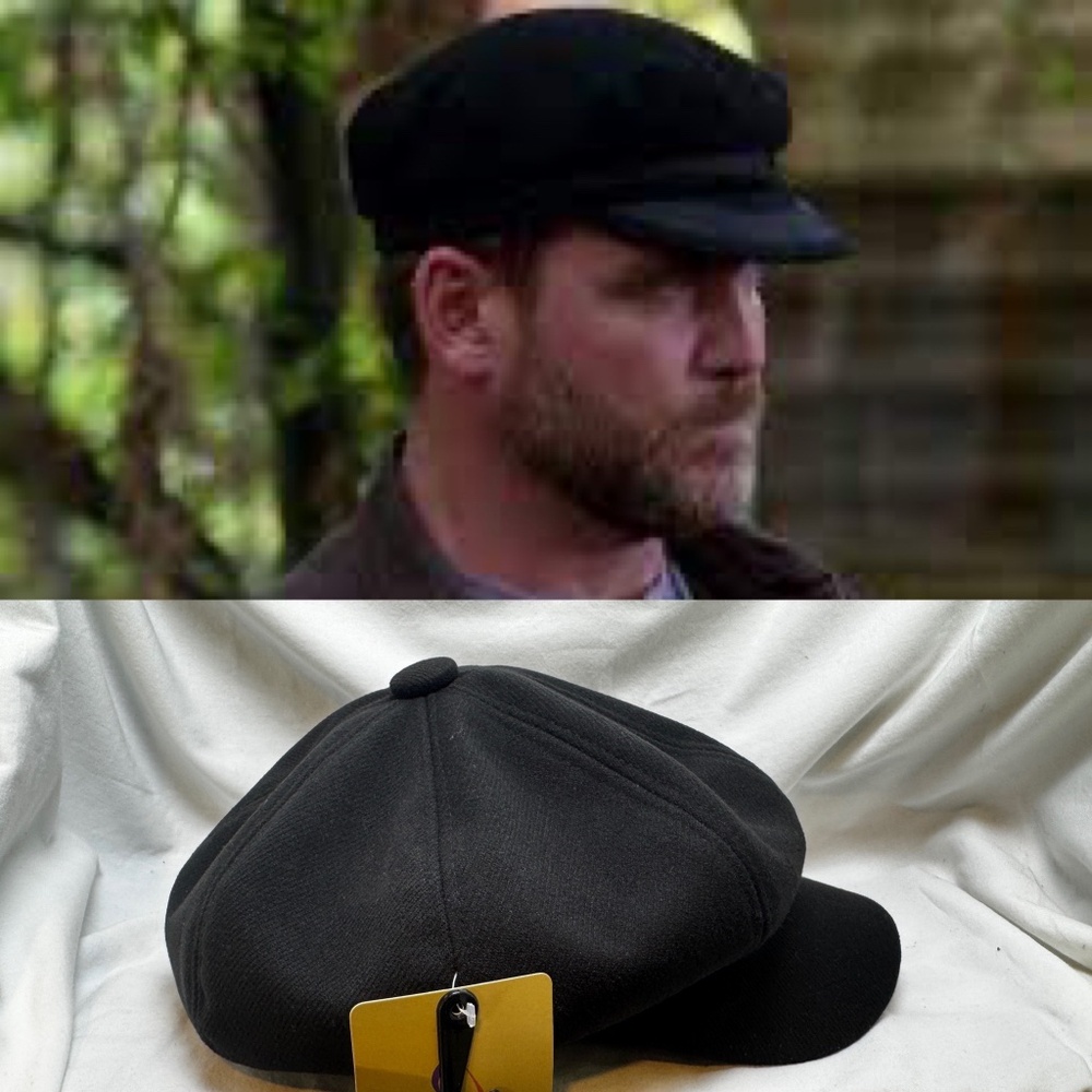 Black Newsboy Hat 8 Panel Benny from Supernatural Inspired Peaky Blinders Gatsby